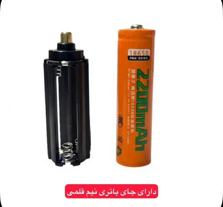 چراغ قوه پلیسی فلزی شارژی و باتری خور درجه یک زوم دار